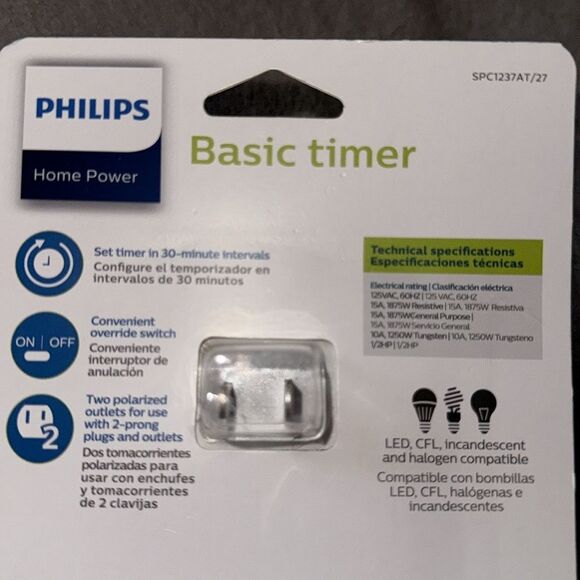PHILIPS Plug-in outlet Timer, White NIP - Picture 5 of 5
